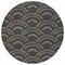 Homeroots 8' Black Ivory And Gold Round Geometric Washable Indoor Outdoor Area Rug 615184 - alternate 4