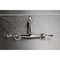 Kingston Brass Two-Handle Wall Mount Bridge Kitchen Faucet, Polished Nickel KS3256BL - alternate 5