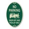 Signmission No Parking Drop-off And Pick-up Only With Gra, 12 In X 18 In Architectural, Heavy Gauge Aluminum A-OV-G-1218-9952 - alternate 1