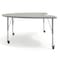 Flash Furniture Commercial Adjustable Height Kidney Activity Table with Locking Casters-LTGY XU-A4872-KIDNY-LTGRY-T-P-CAS-GG - alternate 7