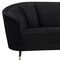 Homeroots 92" Black Velvet Sofa 491038 - alternate 5