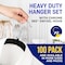 Lifemaster Velvet Non-Slip Hanger Set, 360 Deg Swivel Hook, Sleek Design, Black, 100PK LMVEL100 - alternate 6