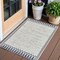 Homeroots 3' X 5' Blue and Cream Abstract Distressed Indoor Outdoor Area Rug 558738 - alternate 1