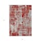 Homeroots 9' X 12' Red Gray And Ivory Abstract Washable Indoor Outdoor Area Rug 597996 - alternate 2