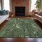 Homeroots 5' X 8' Fern Green And Beige Abstract Washable Indoor Outdoor Area Rug 631174 - alternate 4