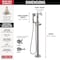 Delta Cassidy Single Handle Floor Mount Tub Filler Trim with Hand Shower - Less Handle T4797-SSFL-LHP - alternate 6