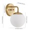 Jonathan Y Louis Parisian Globe 5.8 in. 1-Light Metal/Frosted Glass Modern Contemporary LED Vanity Light, Gold P JYL3534A - alternate 7
