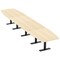 Skutchi Designs 18ft Conference Table With Power Unit | 18 Person Modular Boat Meeting Table | Harmony Series HAR-BOT-48X216-T.BK-U779-NA - alternate 1