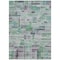 Homeroots 3' X 5' Artichoke Green Charcoal And Purple Striped Washable Indoor Outdoor Area Rug 603509 - alternate 7