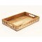 Homeroots Set of Three Natural Rectangular Solid Wood Floral Handmade Serving Tray With Handles 526350 - alternate 8