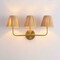 Jonathan Y Malaya 22.75" 3-Light Bohemian Coastal Metal Pleated Paper Shade LED Vanity Light, Beige/Brass Gold JYL1616A - alternate 6