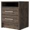 Homeroots 20" Dark Brown Wood Two Drawer Nightstand 534902 - alternate 5