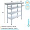 Amgood 18in D x 36in L Stainless Steel Table, Three Undershelves AMG WT-1836-3SH-Z - alternate 6