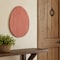 Homeroots 12" X 9" Red Reclaimed Wood Egg Shaped Wall Decor 384891 - alternate 4