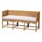 Bali & Pari Seranay Bohemian Scallop Light Honey Rattan Accent Bench 252-14111-ZORO - alternate 1