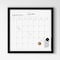 Martha Stewart Everette 18in. x 18in. Magnetic Calendar Dry Erase Board w/Blk Frame, w/Dry Erase Mrkr and 2 Mgnts BR-PM-MWP-4545-BK-MS - alternate 7