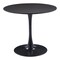 Homeroots 36" Black Wood and Steel Pedestal Base Round Top Dining Table 571410 - alternate 1