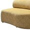 Homeroots Mustard Boucle Modular Curved Three Piece Sectional With Toss Pillows 643974 - alternate 5