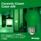 Bulbrite 25-Watt Equivalent Ceramic Green Color A19 Weatherproof Outdoor E26 Medium BaseLED Light Bulb, 10PK 862315 - alternate 3
