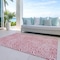Homeroots 3' X 5' Blush And Ivory Abstract Washable Indoor Outdoor Area Rug 599694 - alternate 8