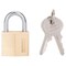 Prosource Padlock, Standard Shackle, 3/16 in Dia Shackle, 3/4 in H Shackle, Steel Shackle, Brass Body HD10030-3L - alternate 1