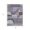 Homeroots 8' X 10' Purple Gray And Beige Geometric Washable Indoor Outdoor Area Rug 616739 - alternate 5