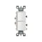 Leviton AC Quiet Switch Decora 15 amps Single Pole Combination White White 05634-0WS - alternate 1