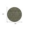 Homeroots 8' Round Moss Green and Gray Round Floral Washable Non Skid Indoor Outdoor Area Rug 564379 - alternate 8