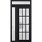 Vdomdoors Front Exterior Prehung FiberGlass Door Frosted Glass / Manux 8312 Matte Black / Sidelight and Trans MANUX8312EXD-BLK-W36+12 x H80+14-LH - alternate 4