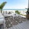 Homeroots 3' X 5' Black Brown And Beige Floral Washable Indoor Outdoor Area Rug 605413 - alternate 7