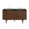 James Martin Vanities Amberly 60" Double Vanity, Mid-Century Walnut, w/ 3 CM Phantome Eclos Top 670-V60D-WLT-3PHT - alternate 1