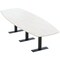 Skutchi Designs Arc Boat Conference Table With Power, 48 in W, 144 in L HAR-ABOT-48X144-T.BK-WA7976-NA - alternate 1