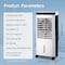 Edendirect 1800 CFM Indoor Portable Evaporative Cooler for 600 square feet, 3 Speed Air Cooler ZR-LBW-6500RC-1 - alternate 6