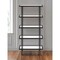 Homeroots 68" Black Metal And Glass Five Tier Standard Bookcase 527595 - alternate 1