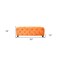 Homeroots 50in Orange and Dark Brown Velvet and Solid Wood Upholstered Bench 488866 - alternate 3