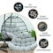 Leisuremod 2-Person Hanging Egg Chair Cushion, Weather-Resistant, Headrest & Zippered Cover ES52C-LGR - alternate 7
