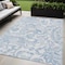 Homeroots 5' X 8' Sky Blue Denim Blue And Ivory Paisley Washable Indoor Outdoor Area Rug 588661 - alternate 1