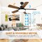 Ipower Ceiling Fan, 44 Inch, Brown Colorï¼Œ5 Blades HIFANXCEIL44WOODBLADES5 - alternate 10