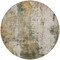 Homeroots 8' Olive Green And Ivory Round Abstract Washable Indoor Outdoor Area Rug 616180 - alternate 4