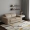 Homeroots 71in Beige And Silver Genuine Leather Love Seat 329719 - alternate 3