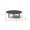 Homeroots 41" Black Solid Wood Round Coffee Table 714518 - alternate 6