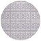 Homeroots 8' Lavender And Ivory Round Geometric Washable Indoor Outdoor Area Rug 613785 - alternate 4