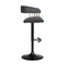 Homeroots Black Faux Leather And Metal Swivel Adjustable Height Bar Chair 534477 - alternate 9