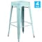 Flash Furniture 30"H Backless Distressed Green-Blue Barstool, PK4 4-ET-BT3503-30-DB-GG - alternate 8