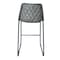 Homeroots 27" Green and Black Leather and Iron Counter Height Bar Chair 527555 - alternate 4