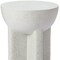Homeroots 18" White Faux Stone Round Pedestal End Table 556537 - alternate 8