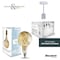 Bulbrite 4WLED JEWEL NATURAL SHAPED GRAND, 2200K FILAMENT W/ WHITE MARBLE PENDANT, WHITE STRING 810177 - alternate 9