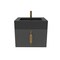 Castello Usa Nile 24-inch Black Vanity Set with BlackTop and Gold Handles CB-MC-24BLK-GLD-2053-BL - alternate 4