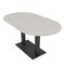 Skutchi Designs Racetrack Conference Table With Power Unit, 36 in W, 60 in L, Ivory HAR-RAC-36X60-DOU.BK-K458-NA - alternate 1