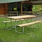 Jamestown Advanced Products 8' Standard Picnic Table, Galvanized Frame, Expanded Metal CSTAN-8R-EXP-GALV-- - alternate 2